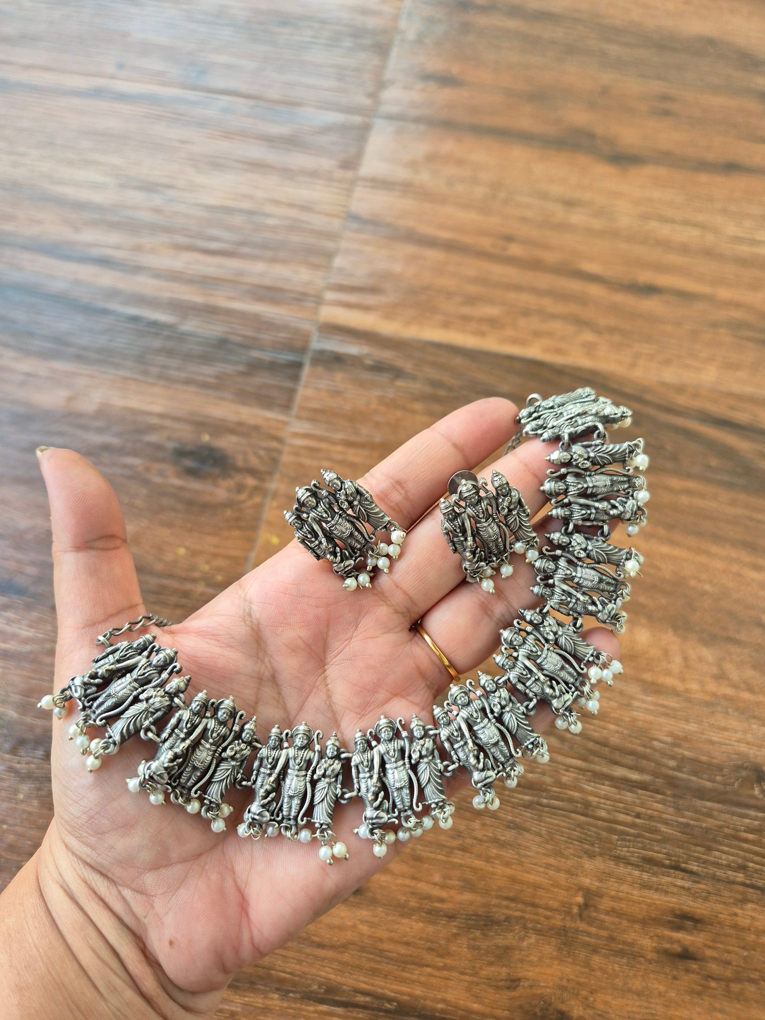 Silver replica chokers