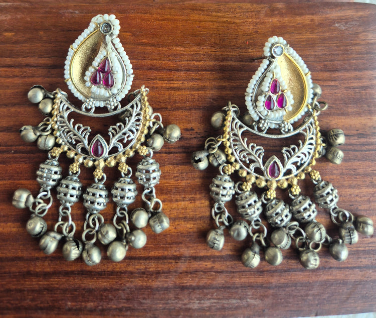 Brass earings/silver replica earings