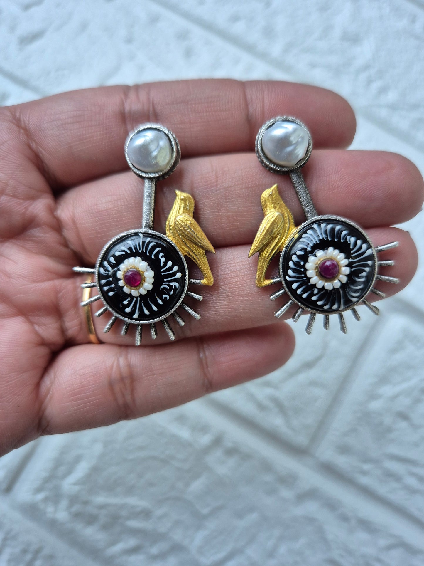 Handpainted stud earings