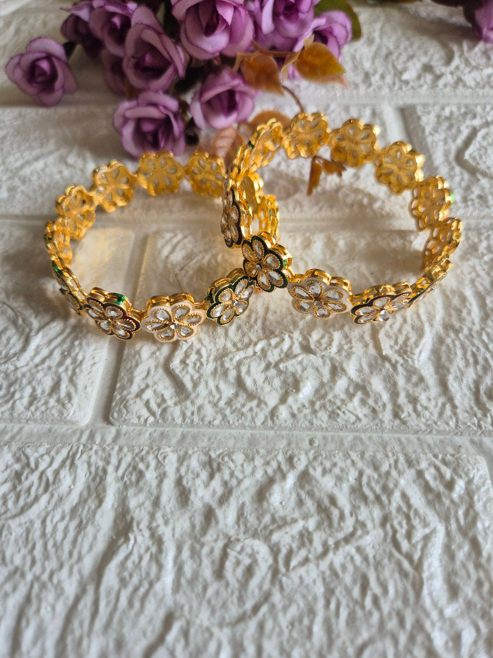 Kundan bangles