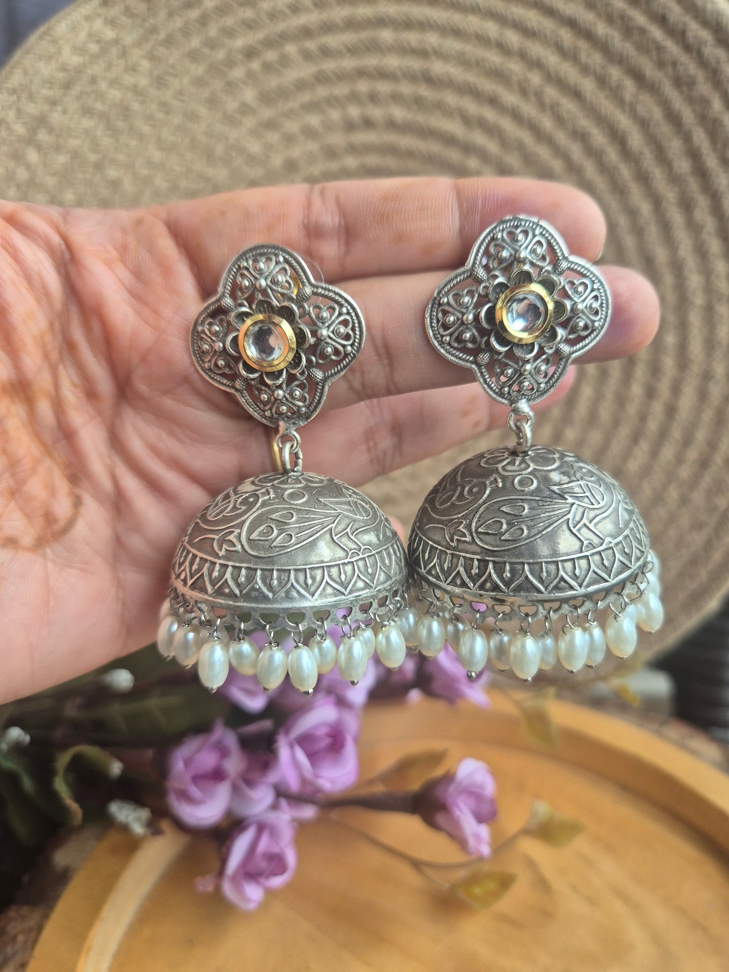 Silver replica earings