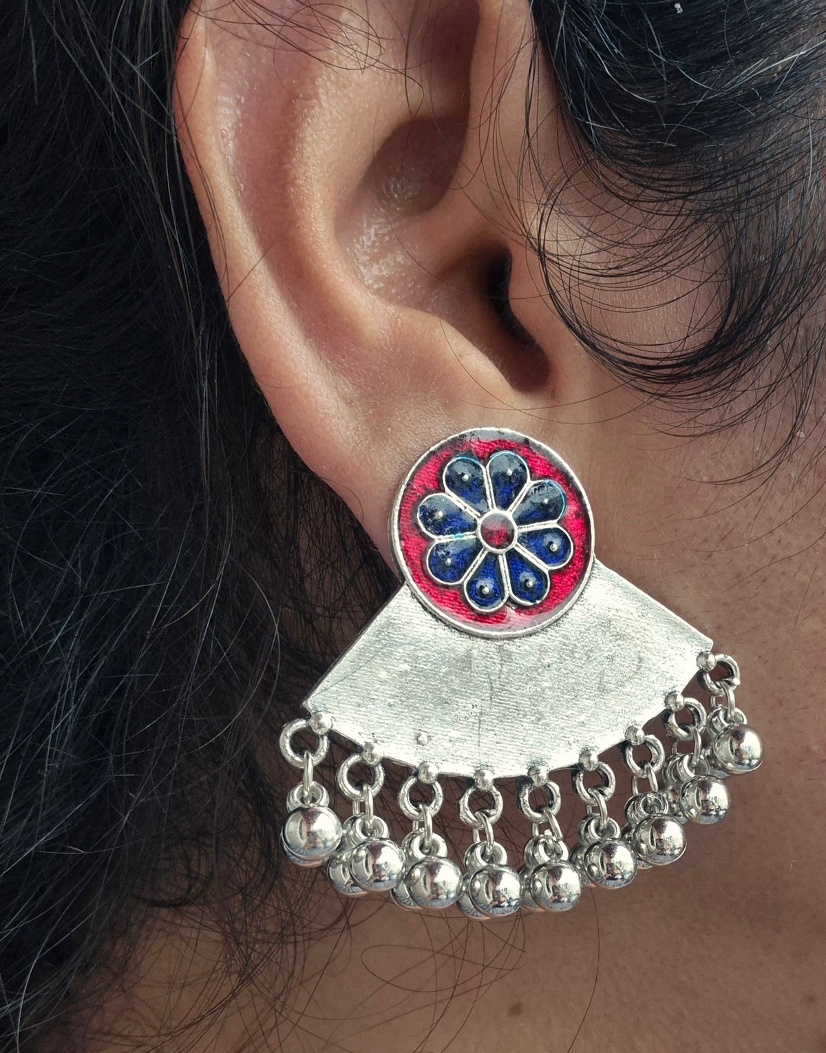 Enamel handpainted earings