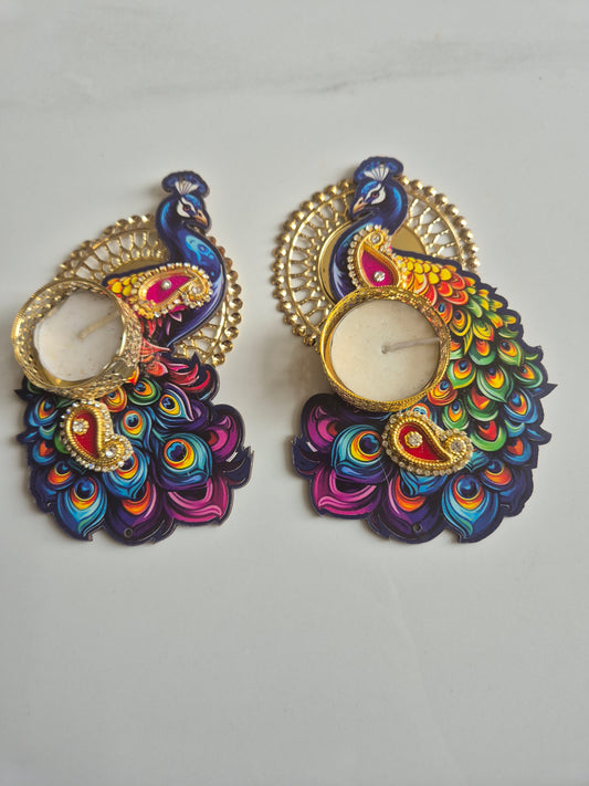 Peacock tealights