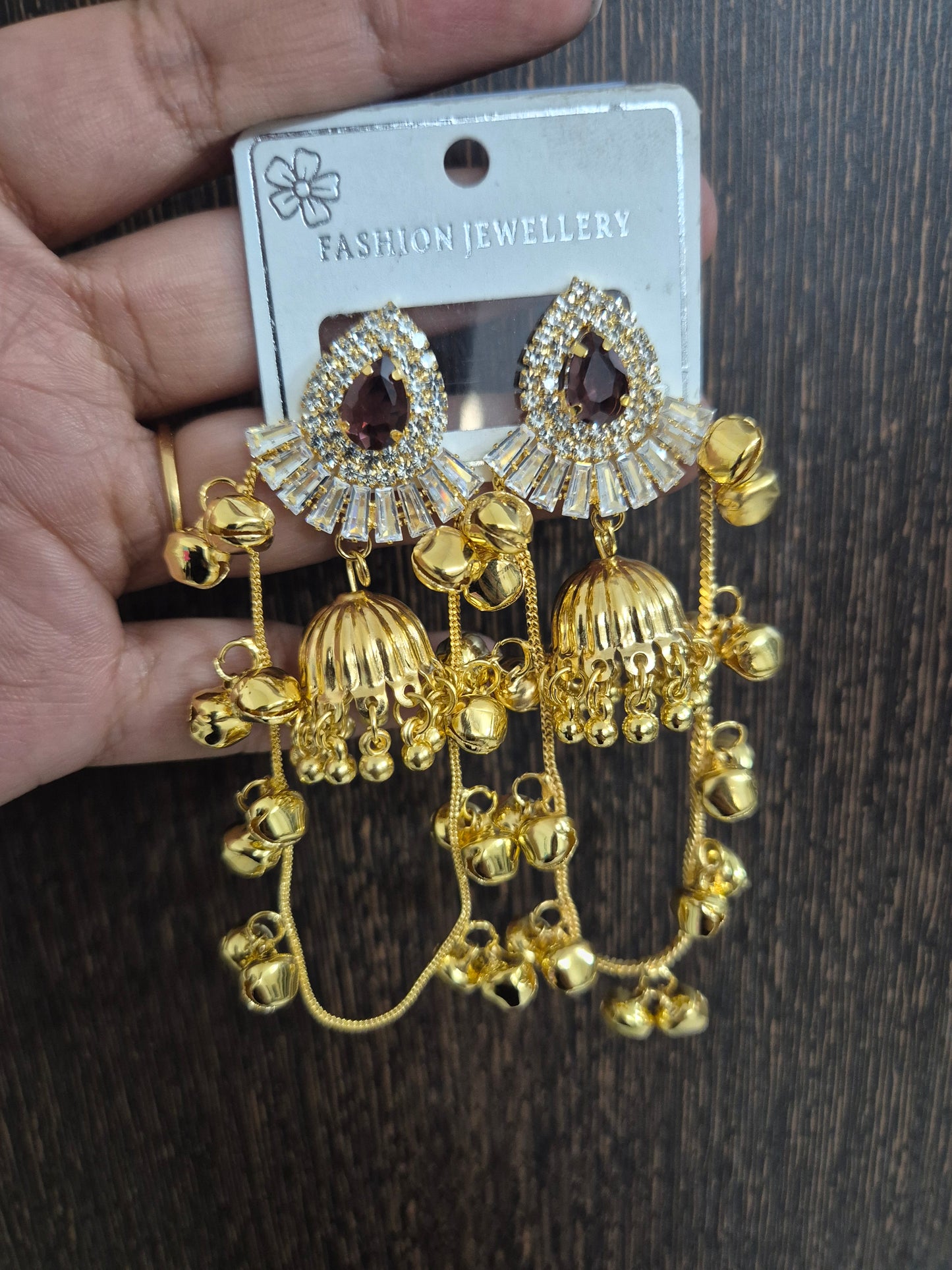 Ad stone Kashmiri earings