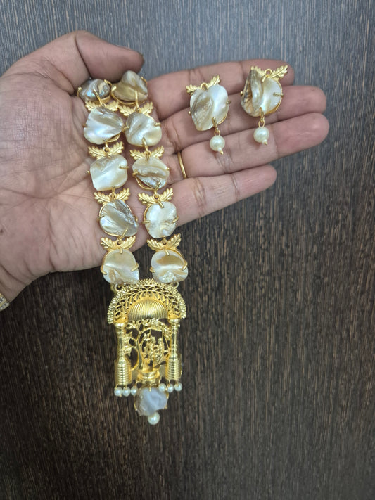 Radha krishna brass golden set