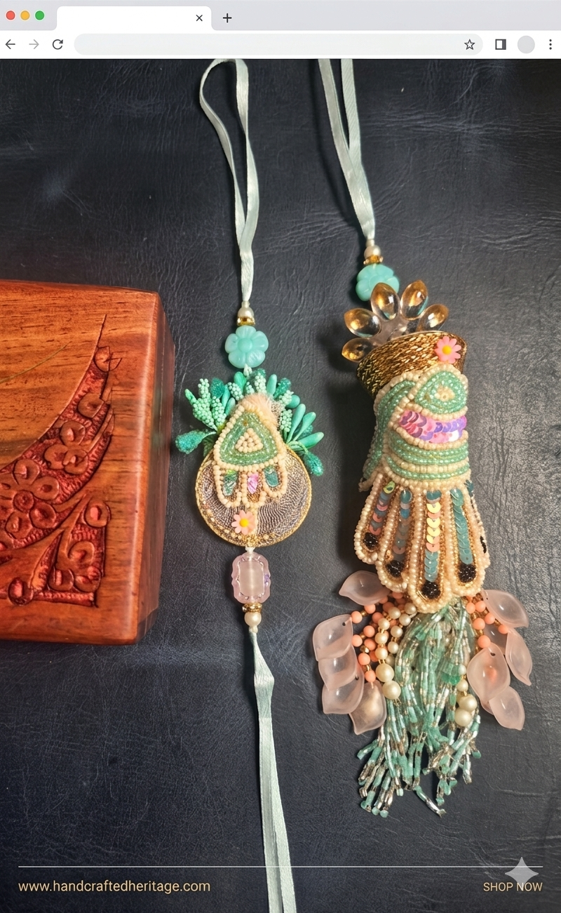 Exclusive rakhi Evil eye hand rakhi for bhaiya n bhabhi