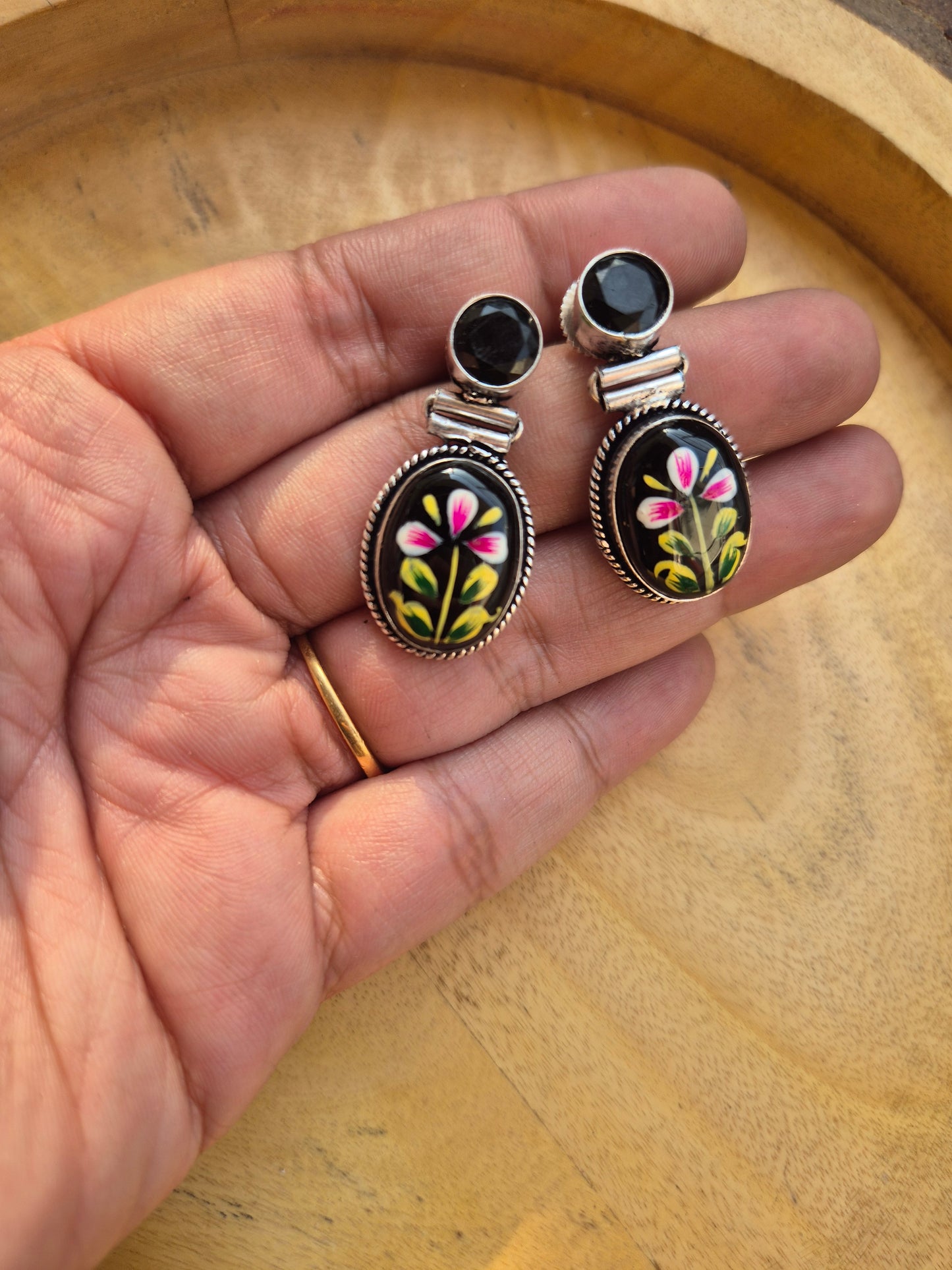 Handpainted stud earings