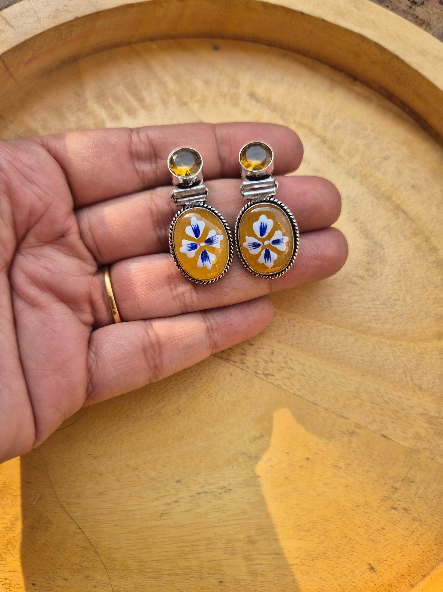 Handpainted stud earings