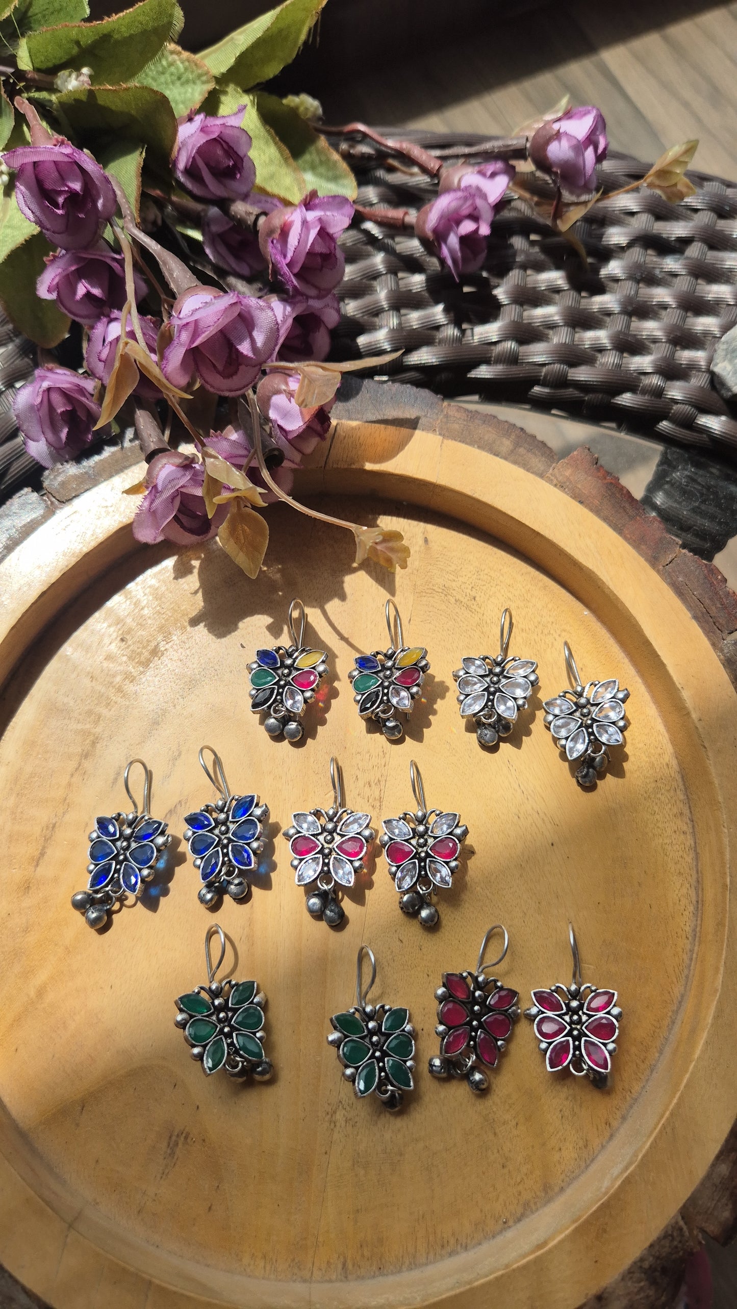 Butterfly hooks earings