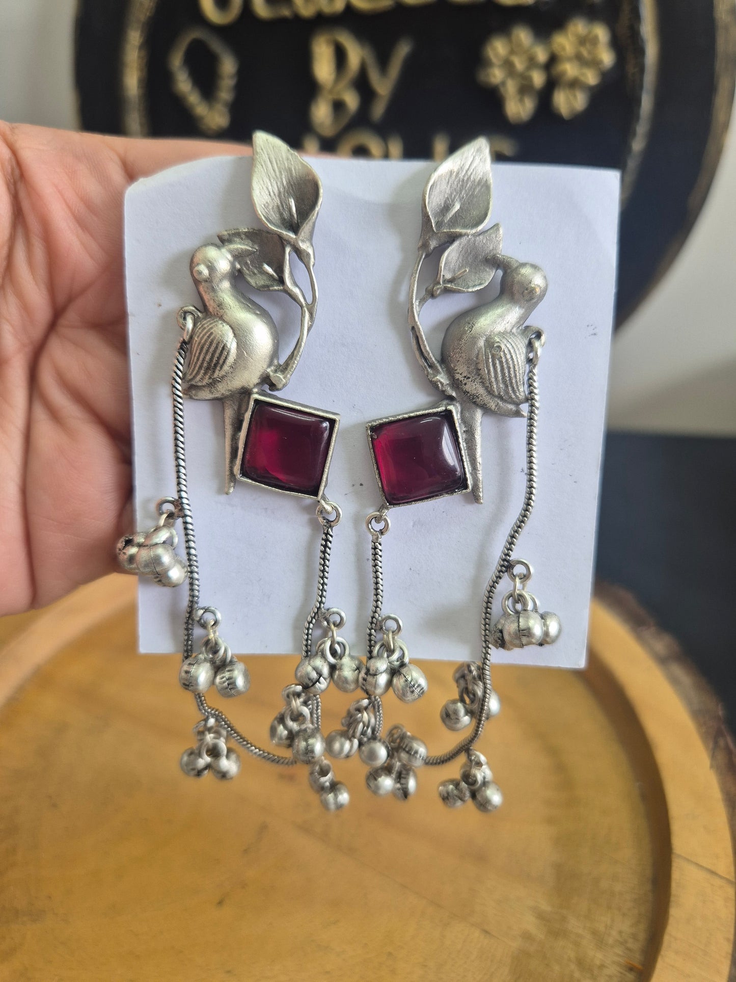 Kashmiri earings silver