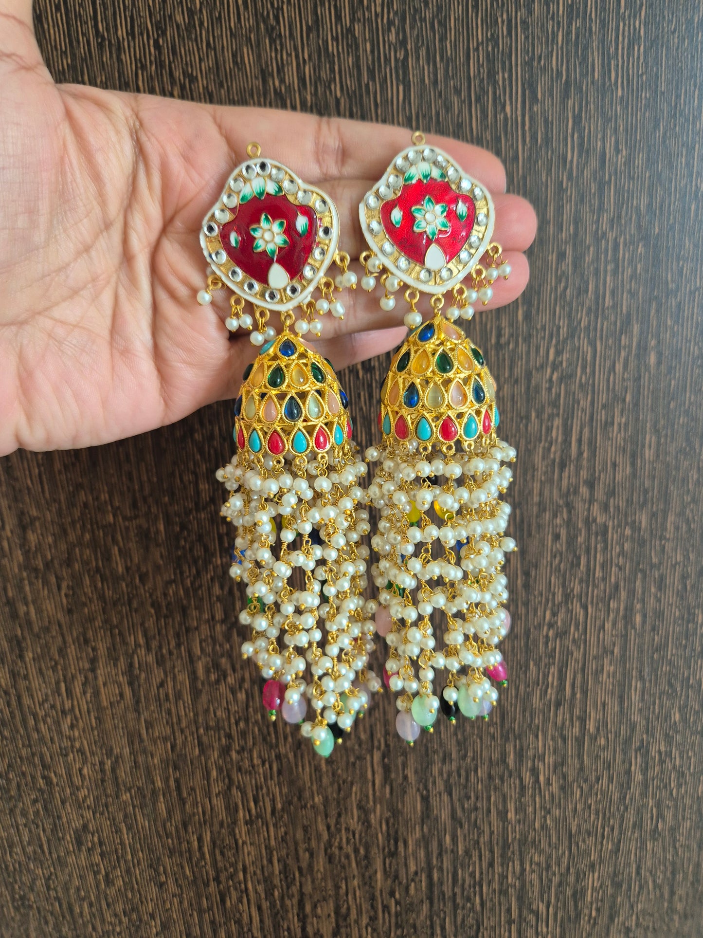 Long jhumka multicolor