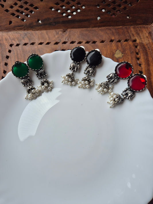Silver replica stud earings