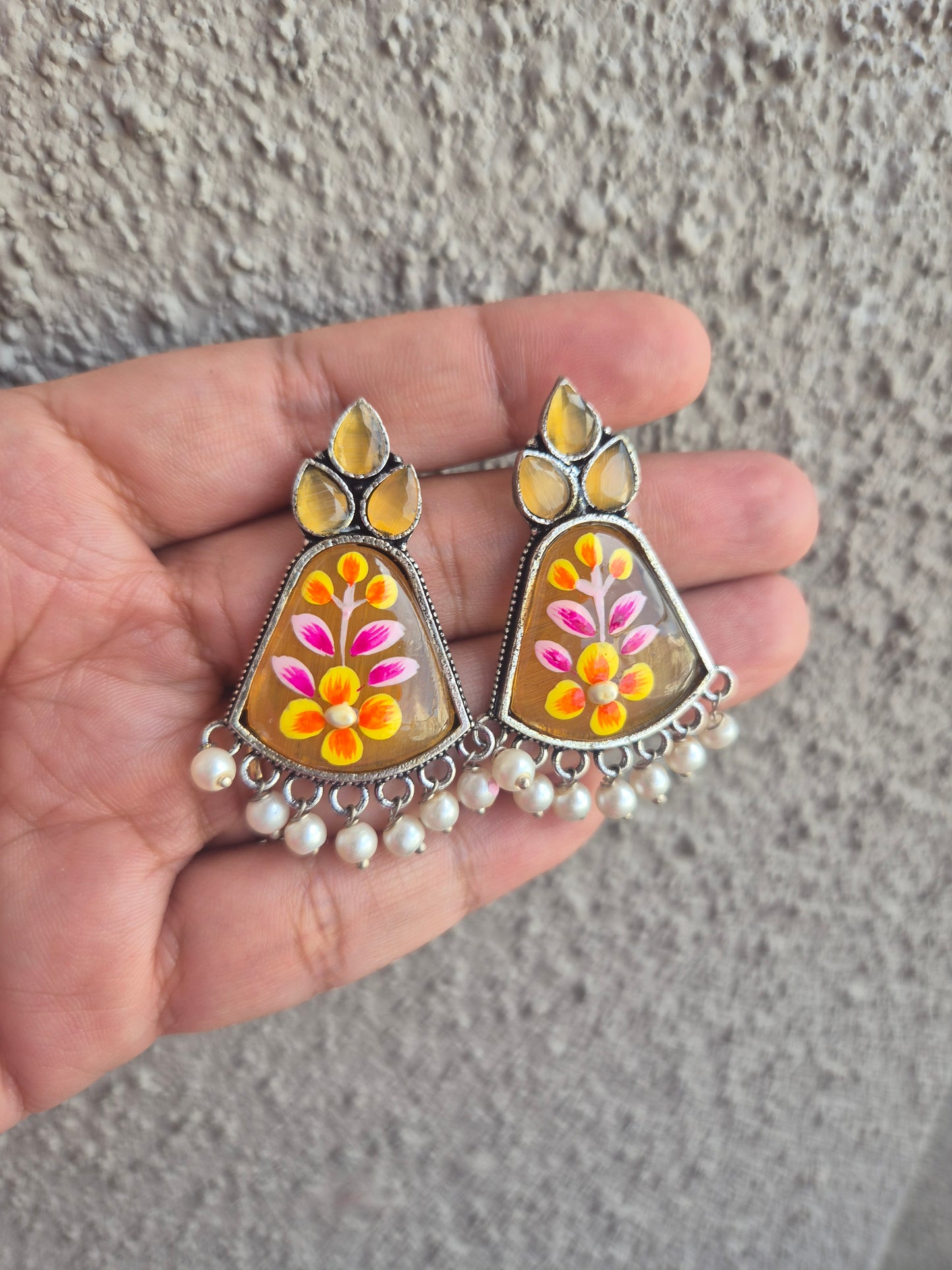 Handpainted stud earings
