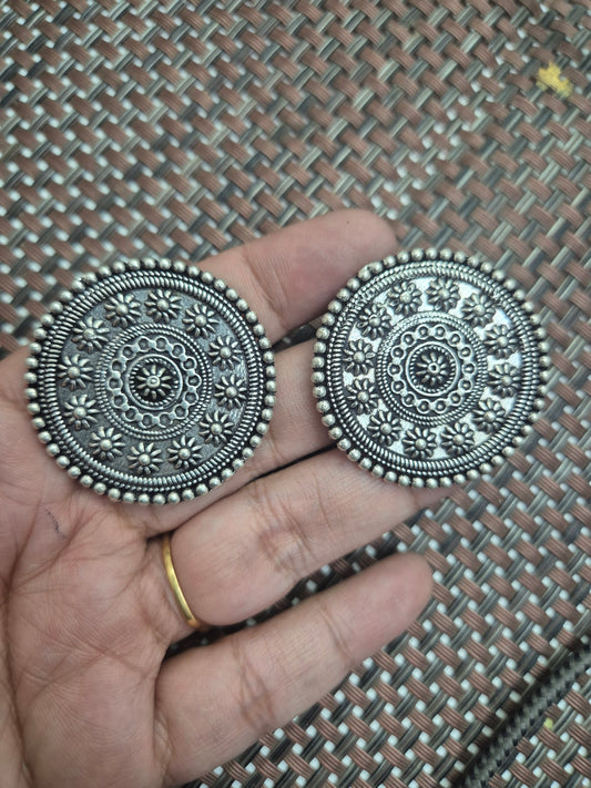 Brass stud earings