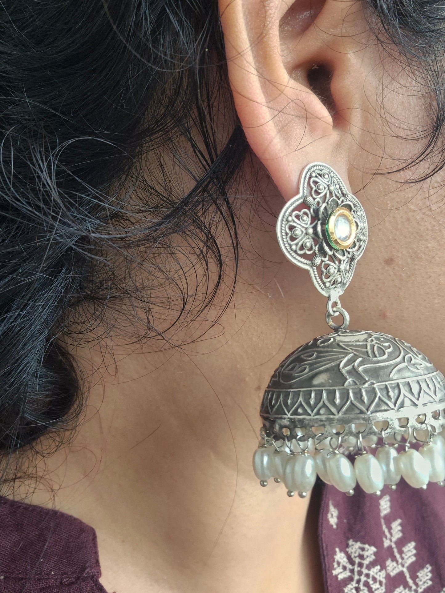 Silver replica earings