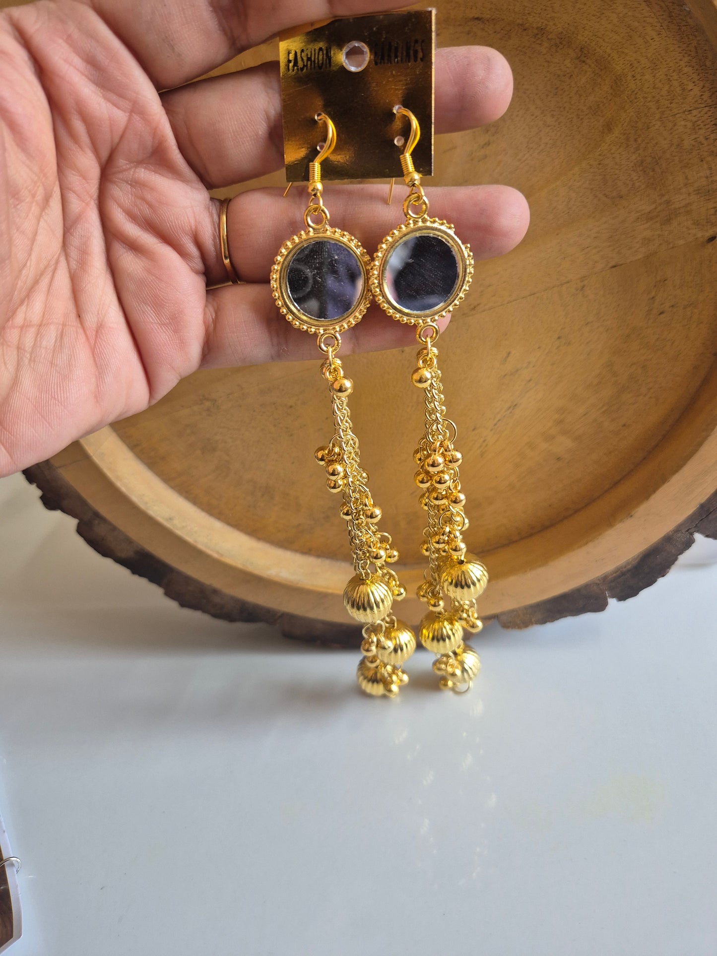 Oxidized kashmiri earings