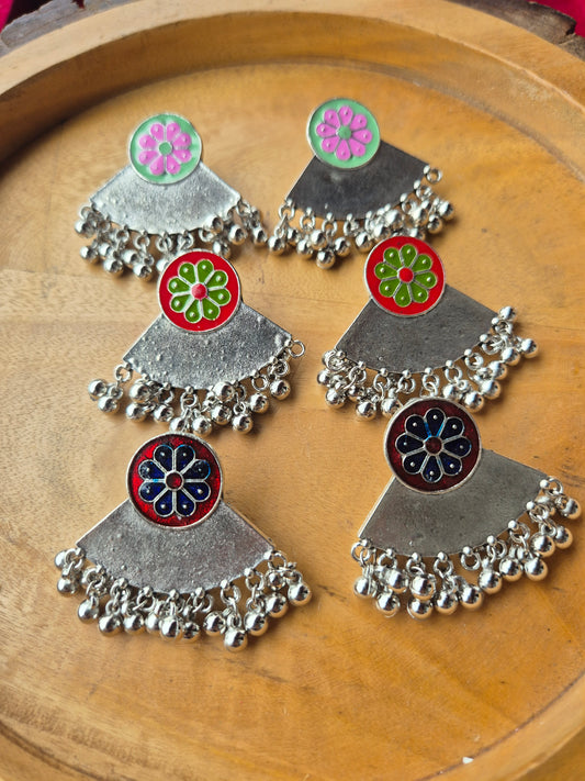 Enamel handpainted earings