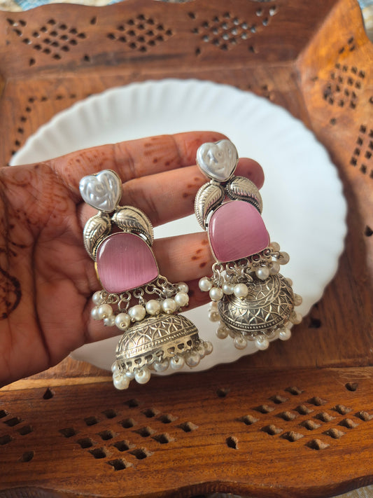Silver replica jhumka