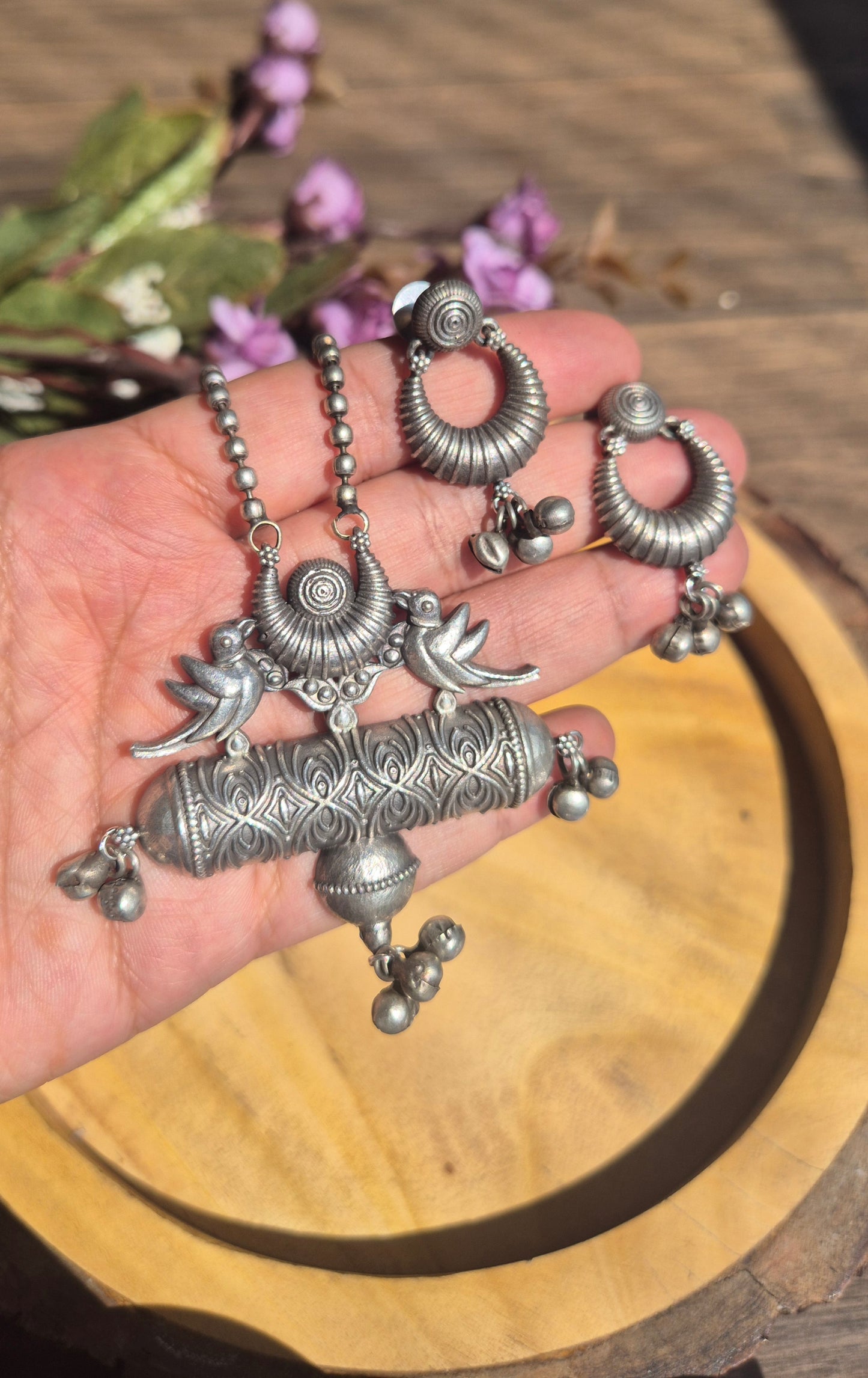Silver replica necklace