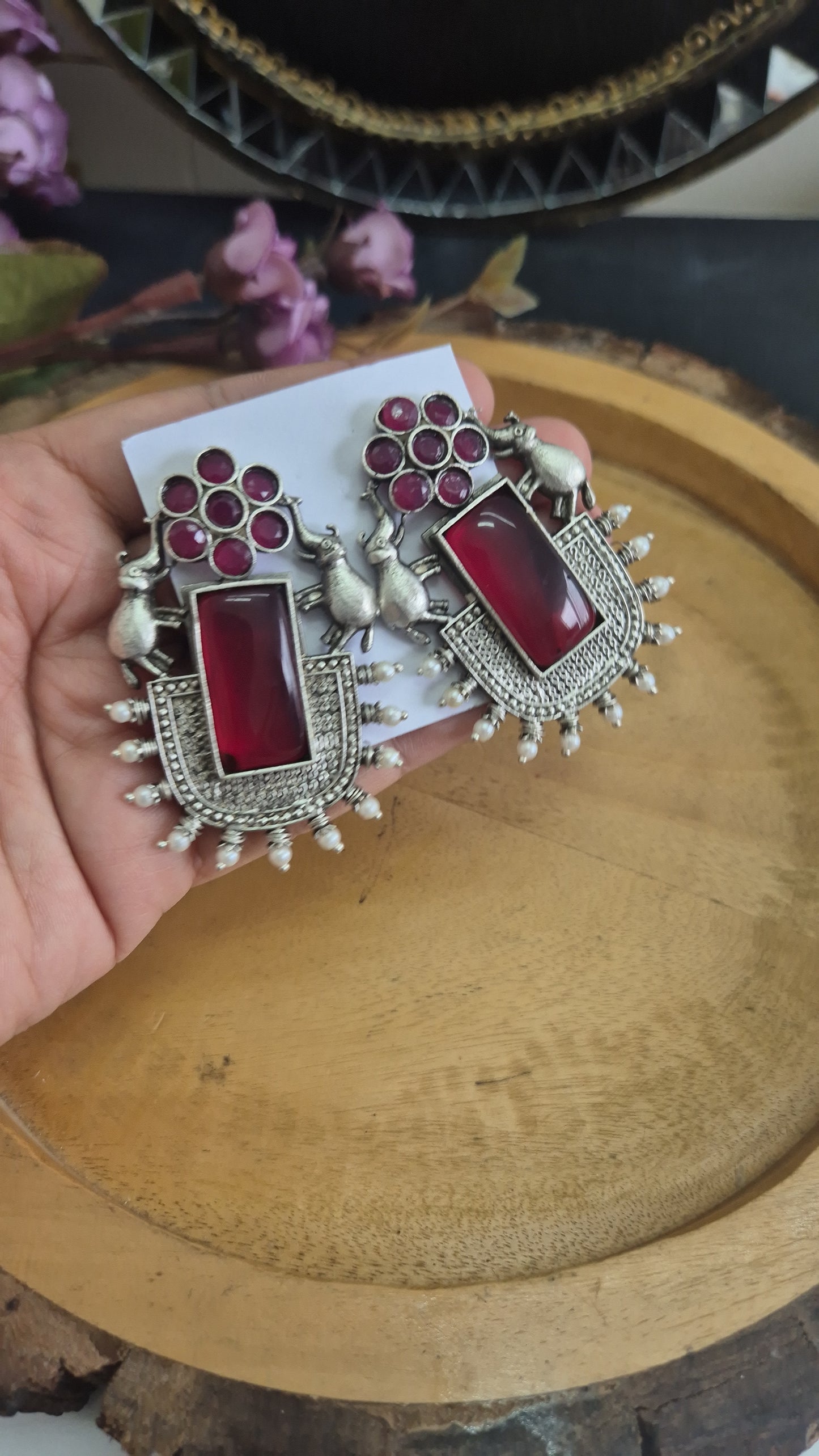 Elephant replica earings