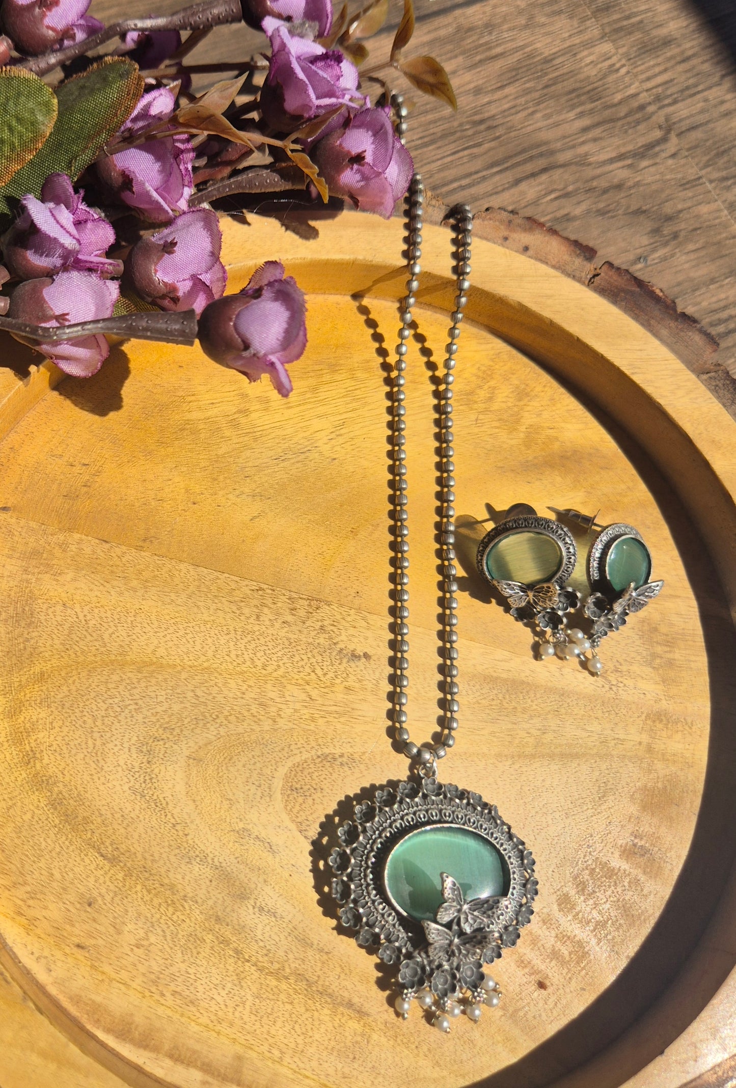 Butterfly pendant set