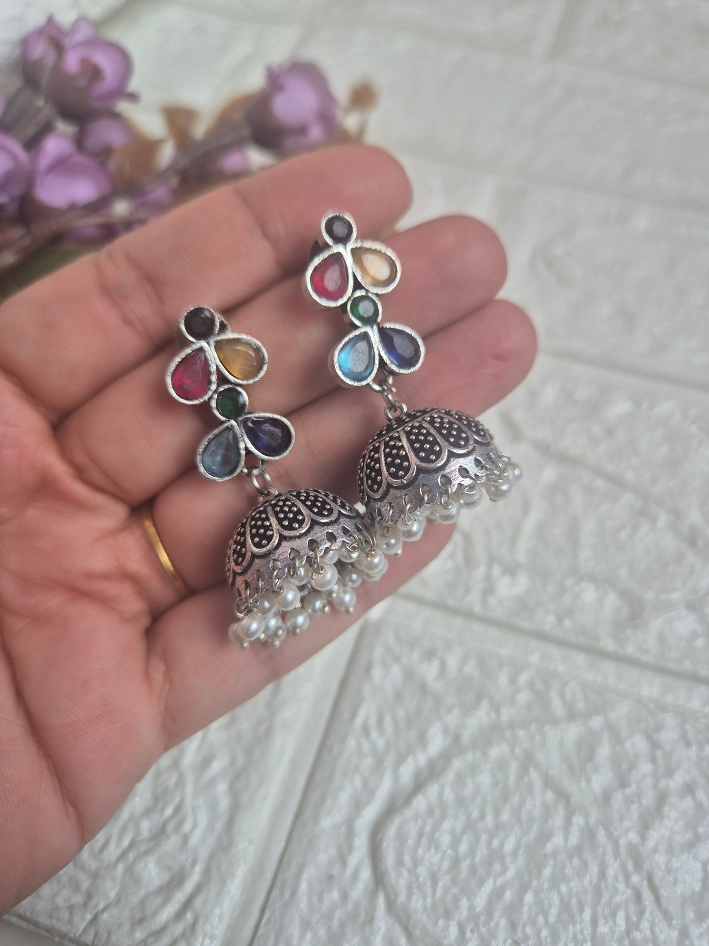 Multi jhumka earings