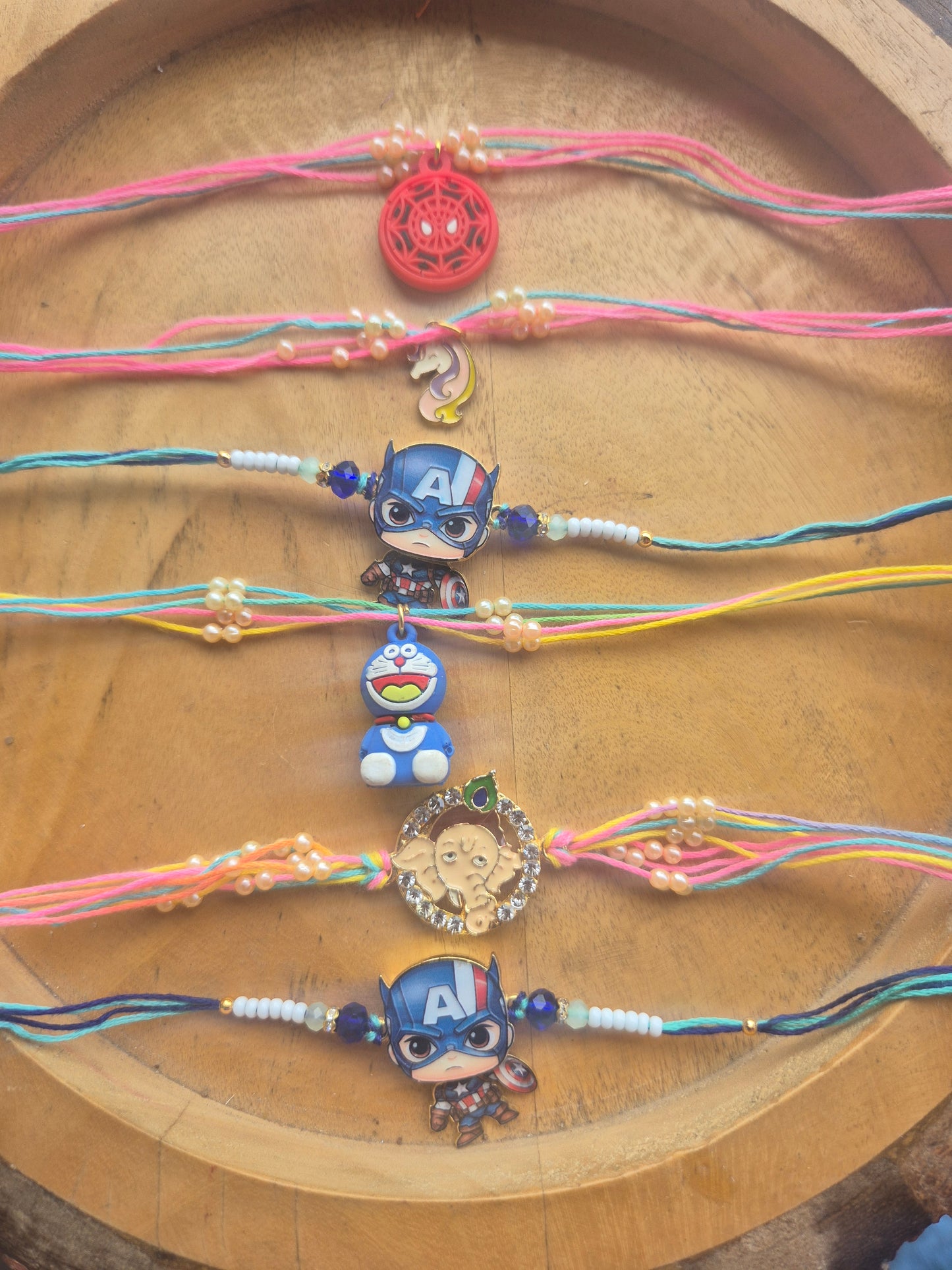 Avenger rakhi with blue thread
