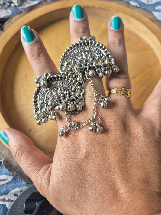 Chandbali Twin Ring