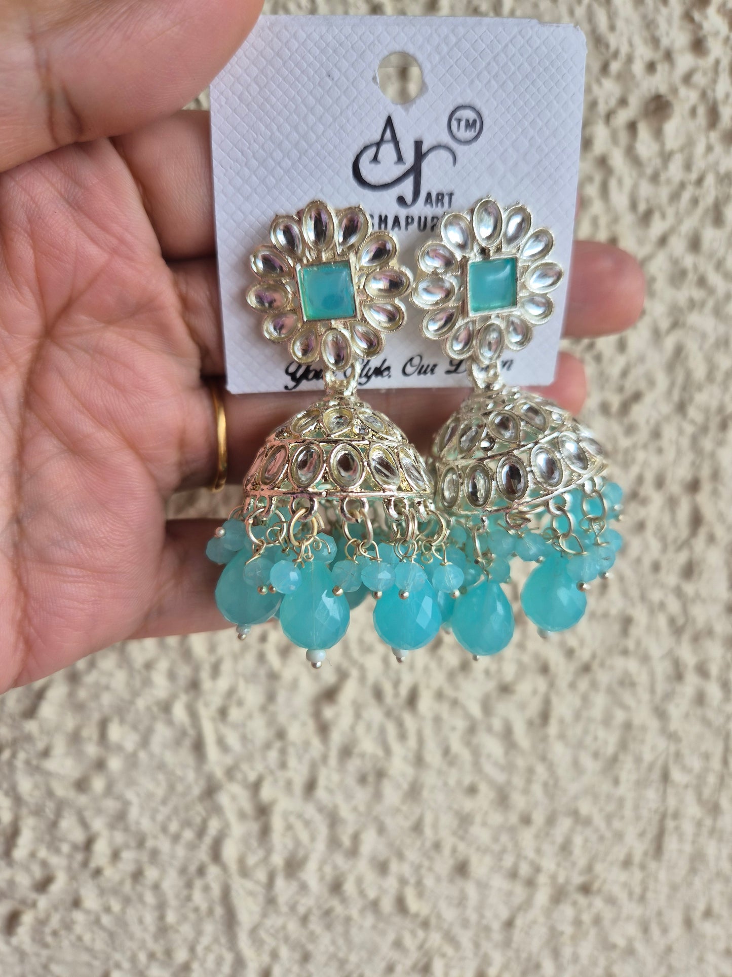 Kundan jhumka Earings