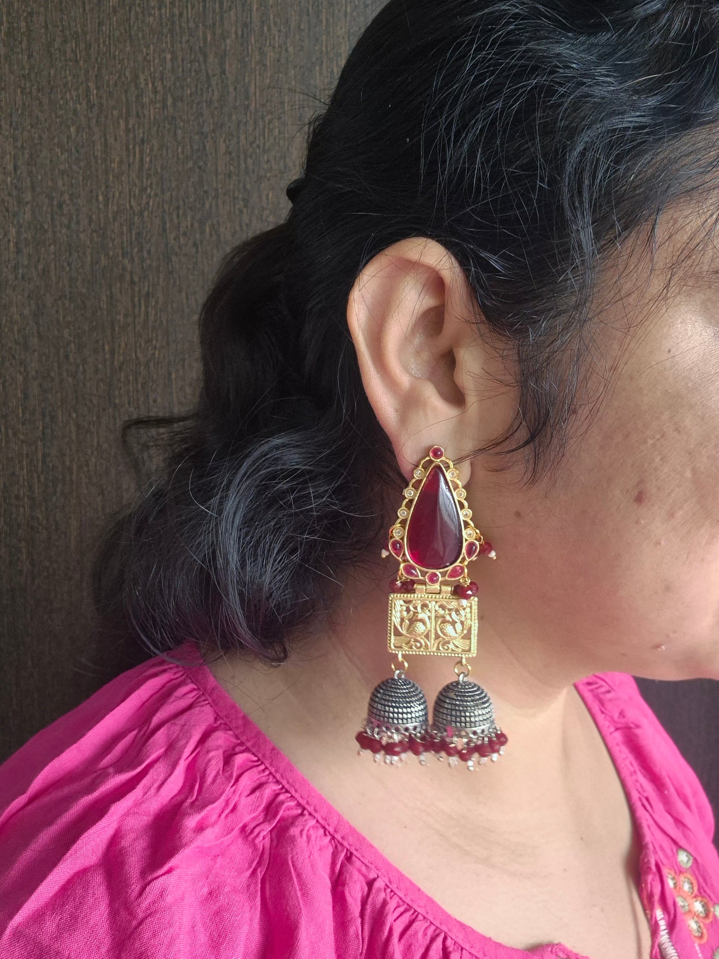 Dual tone jhumka