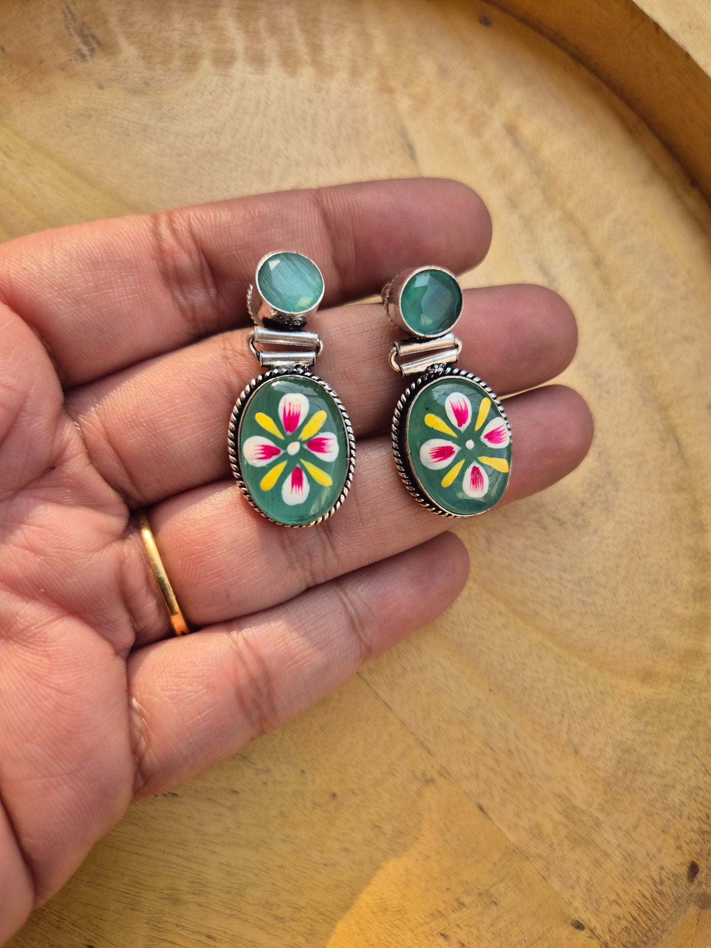 Handpainted stud earings
