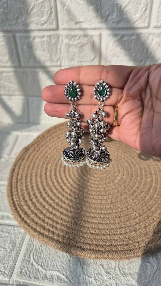 Kashmiri  german silver jhumka