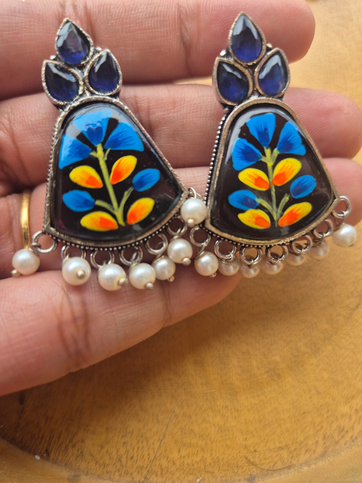 Handpainted stud earings
