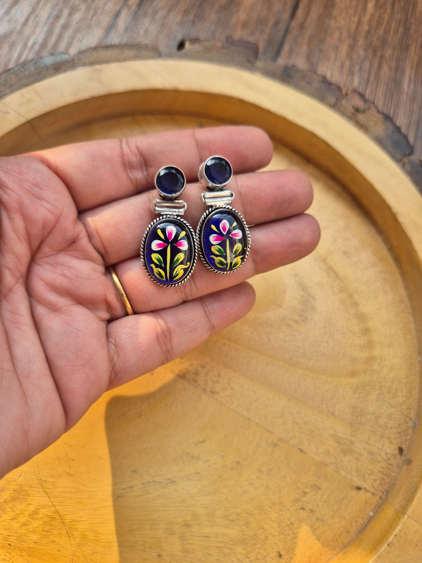 Handpainted stud earings